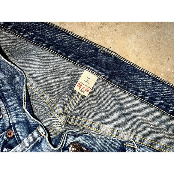 RRL - Ralph Lauren Double RL Vintage Low Straight Burrows wash repaired jeans - Picture 10 of 15